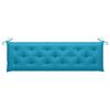 vidaXL Banc de jardin avec coussin bleu clair 175 cm Teck massif