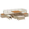 vidaXL Ensemble de canap&eacute; de jardin 9 pc 8-Nombre de places Beige