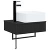 vidaXL Basin de lavage mural Noir 50 x 41 x 39 cm Bois d'ing&eacute;nierie