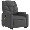 vidaXL Fauteuil de massage inclinable Gris foncé Tissu