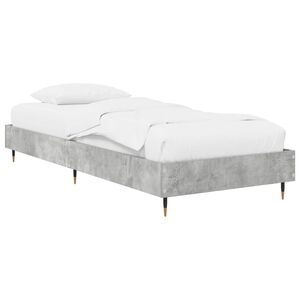 vidaXL Cadre de lit Gris b&eacute;ton 80 x 200 cm Bois d'ing&eacute;nierie