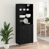vidaXL Haut Armoire avec tiroir 2 pcs Ch&ecirc;ne noir Bois d'ing&eacute;nierie