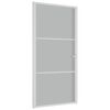 vidaXL Porte int&eacute;rieure 102,5x201,5 cm Blanc Verre mat et aluminium
