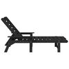 vidaXL Mobilier de jardin lounge 2 pcs Noir 53 x 195.5 x 30cm