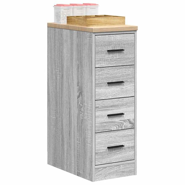 vidaXL Armoire de rangement de garage sonoma gris 30x51x85 cm bois pin