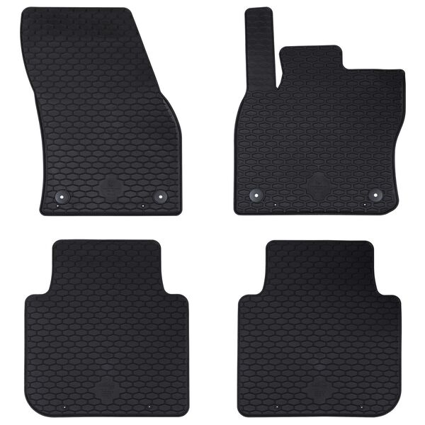vidaXL Tapis de voiture 4 pcs Noir adapt&eacute; pour &Scaron;koda KODIAQ 2017-2023