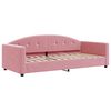 vidaXL Lit de jour avec gigogne sans matelas rose 90x200 cm