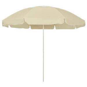 vidaXL Parasol de plage jaune sable 240 cm