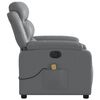 vidaXL Fauteuil de massage inclinable &eacute;lectrique gris similicuir