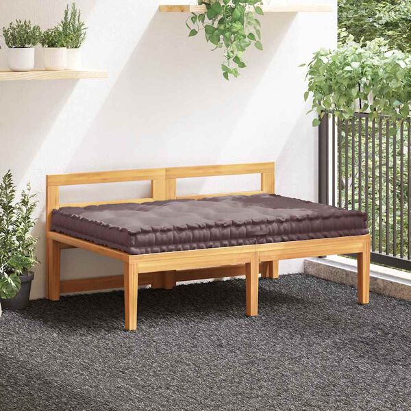 vidaXL Coussin de plancher de palette Coton 120x80x10 cm Taupe