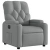 vidaXL Fauteuil inclinable &eacute;lectrique Gris clair Tissu