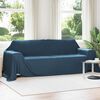 vidaXL Couvertures &agrave; jeter 6 pcs Bleu marine 350 x 270 cm Toison