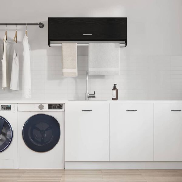 vidaXL Armoire Ch&ecirc;ne noir 100 x 32,5 x 35 cm Bois d'ing&eacute;nierie