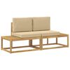 vidaXL Canap&eacute; d'ext&eacute;rieur en bout 2 Pi&egrave;ce Blanc Bois d'Acacia Massif