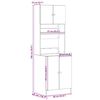 vidaXL Armoire de cuisine sonoma gris 60x50x180 cm bois d&rsquo;ing&eacute;nierie