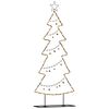 vidaXL Arbre de No&euml;l en m&eacute;tal avec support Noir 150 cm Acier