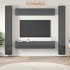 vidaXL Ensemble de meubles TV 6 pcs Gris brillant Bois d'ing&eacute;nierie