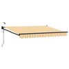 vidaXL Auvent r&eacute;tractable &eacute;lectrique Jaune et blanc 3 x 2,5 m