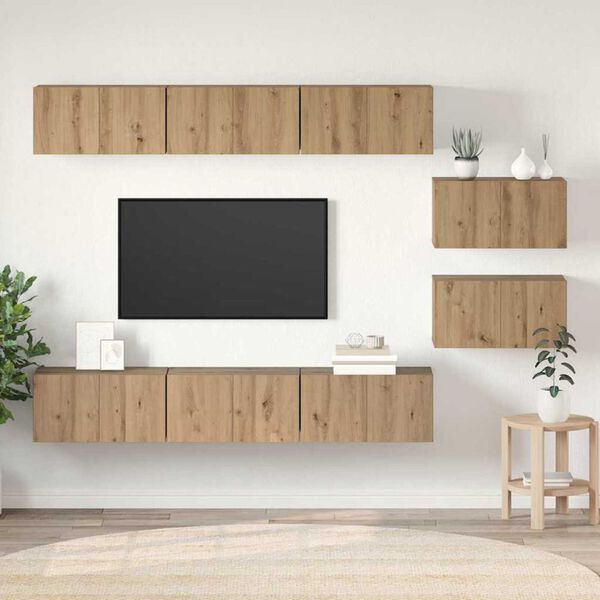vidaXL Ensemble meuble TV Chêne artisanal Bois d'ingénierie