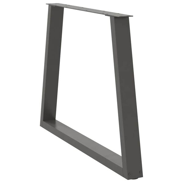 vidaXL Pieds de table à manger en forme de V 3 pièces Anthracite 90 x (72-73,3) cm Acier