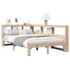 vidaXL Lit biblioth&egrave;que sans matelas 135x190 cm bois de pin massif