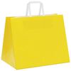 vidaXL Sacs en papier 250 pcs avec poign&eacute;es jaune 32x22x24 cm