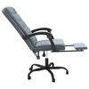 vidaXL Fauteuil inclinable de bureau Gris fonc&eacute; Velours