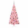vidaXL Sapin de No&euml;l avec 300 LED avec support Rose 180 cm PVC