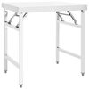 vidaXL Table de travail pliable de cuisine 85x60x80cm Acier inoxydable