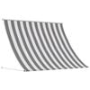 vidaXL Auvent Anthracite et blanc 200 x 150 cm