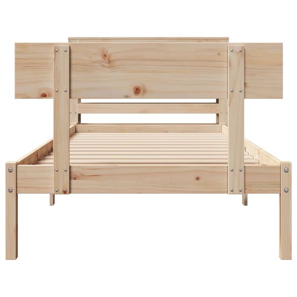 vidaXL Cadre de lit sans matelas 90x200 cm bois de pin massif
