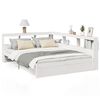 vidaXL Lit biblioth&egrave;que sans matelas blanc 140x200 cm bois pin massif