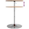 vidaXL Table de bar marron clair Ø60x89,5 cm bois massif de chêne