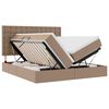 vidaXL Lit avec rangement et LED Cappuccino 200 x 200 cm Simili cuir