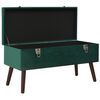 vidaXL Banc avec compartiment de rangement Vert 80 cm Velours