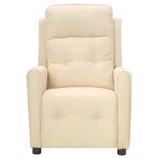 vidaXL Fauteuil Cr&egrave;me Tissu