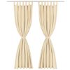 vidaXL Rideau occultant avec boucles 2 pcs 140 x 245 cm Beige