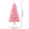 vidaXL Sapin de No&euml;l avec 150 LED avec support Rose 120 cm PVC