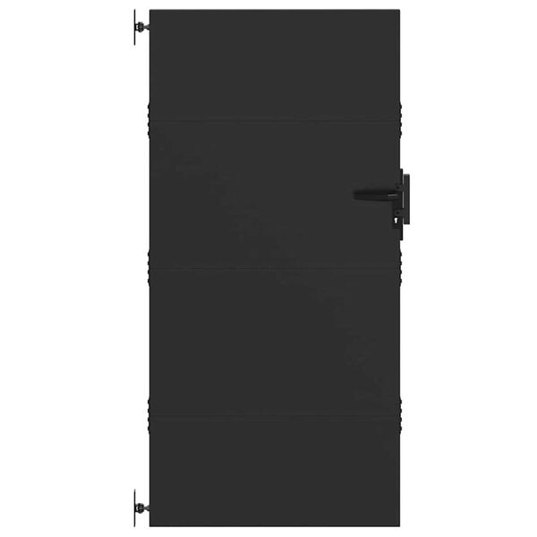 vidaXL Porte de Jardin Noir 105 x 200 cm Acier peint par poudre