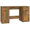 vidaXL Bureau avec armoire lat&eacute;rale Ch&ecirc;ne fum&eacute; Bois d'ing&eacute;nierie