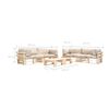 vidaXL Canap&eacute;s de jardin palette 6 pcs avec coussins sable Bois