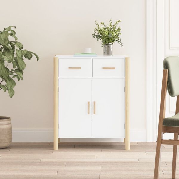 vidaXL Buffet Blanc 62x38x75 cm Bois d'ingénierie