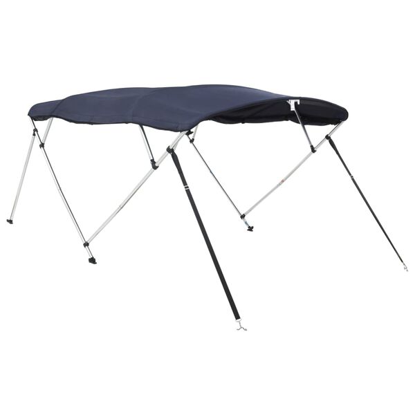 vidaXL Toit bimini &agrave; 4 arceaux parois lat&eacute;rales 243x(185-198)x137 cm