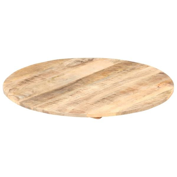 vidaXL Dessus de table Bois de manguier solide Rond 15-16 mm 60 cm