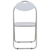 vidaXL Chaises pliantes à manger lot de 2 blanc similicuir