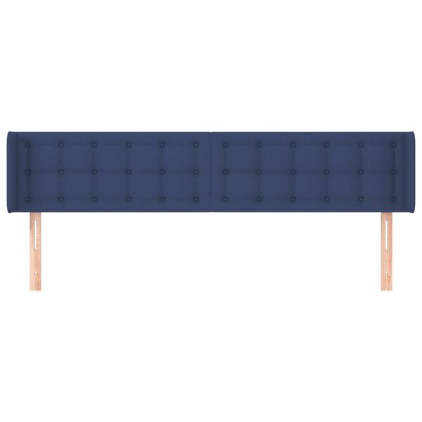 vidaXL T&ecirc;te de lit avec oreilles Bleu 183x16x78/88 cm Tissu