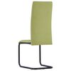 vidaXL Chaises à manger cantilever lot de 2 vert tissu