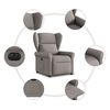 vidaXL Fauteuil inclinable électrique Taupe Tissu