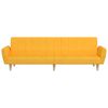 vidaXL Canap&eacute;-lit &agrave; 2 places Jaune Tissu