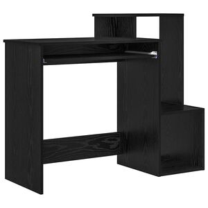 vidaXL Bureau Ch&ecirc;ne noir 106 x 41 x 88.5 cm Bois d'ing&eacute;nierie